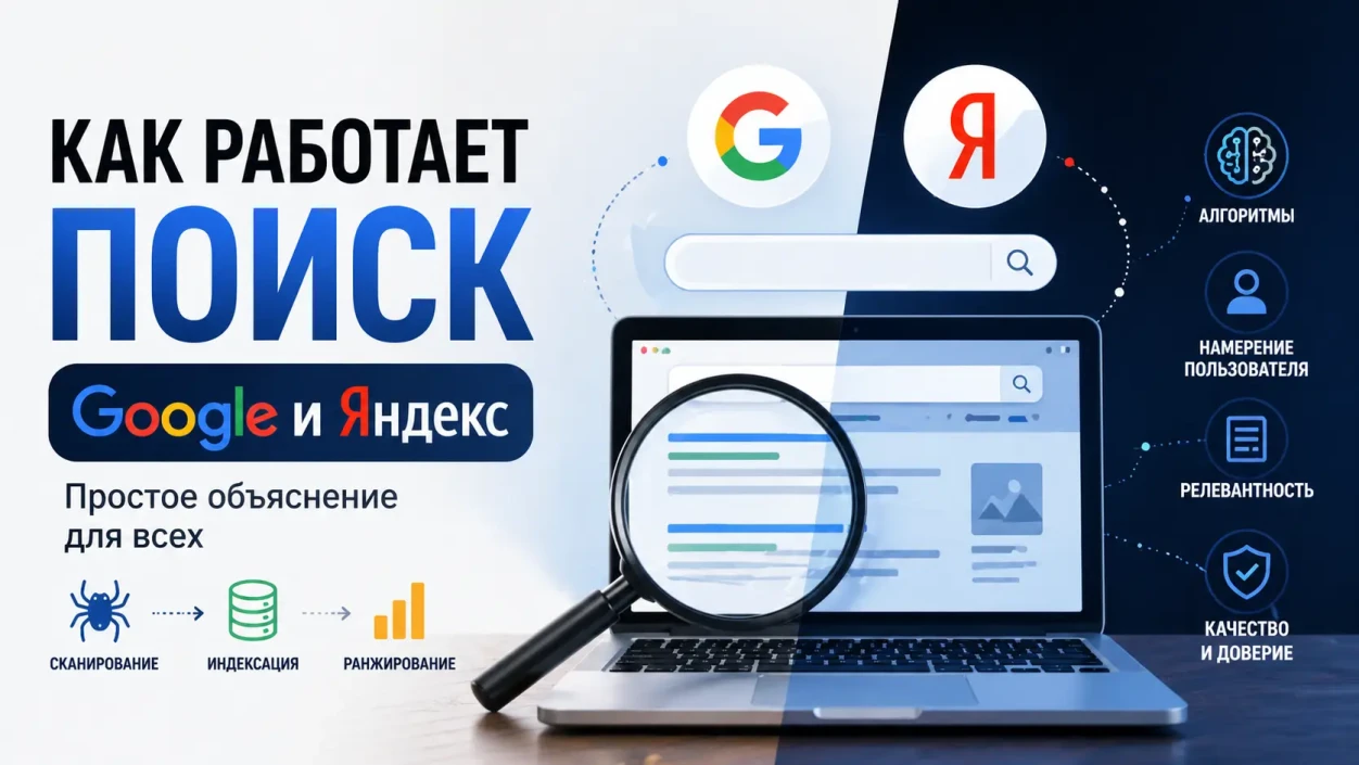 Как работает поиск Google и Яндекс — простое объяснение